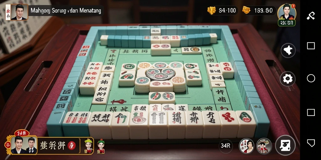 Tampilan screenshot gameplay Mahjong yang seru dan menarik.