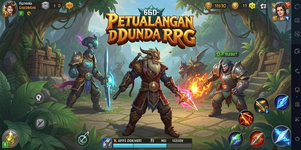 Tampilan gameplay 66D yang seru dan menarik di dunia RPG.