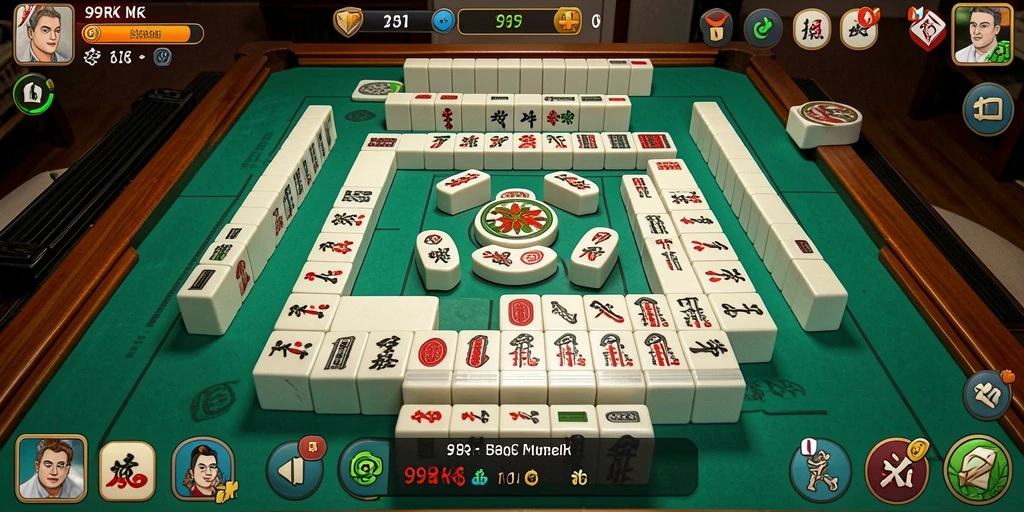 Screenshot 99RK menampilkan pengalaman gameplay Mahjong yang seru.