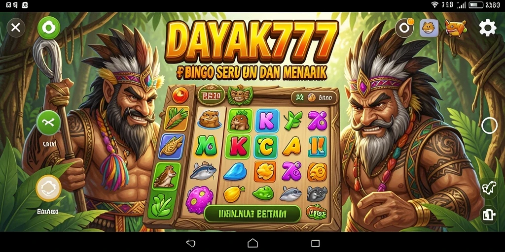 Tampilan gameplay seru dan interaktif di DAYAK777 Bingo.