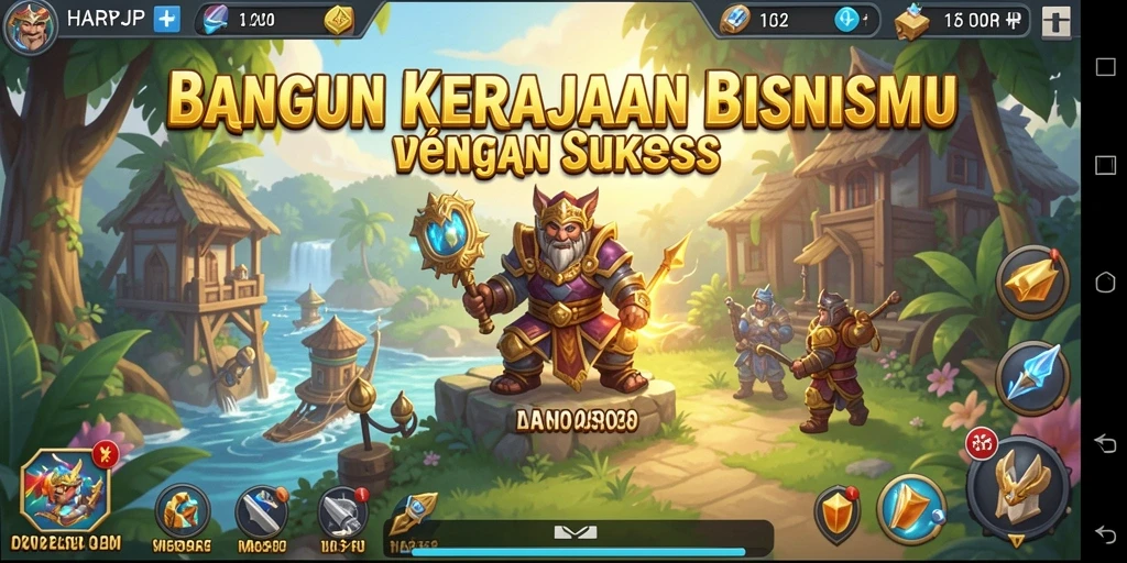 Tampilan gameplay <strong>HARAPJP</strong> yang interaktif dan menarik dalam genre Tycoon.