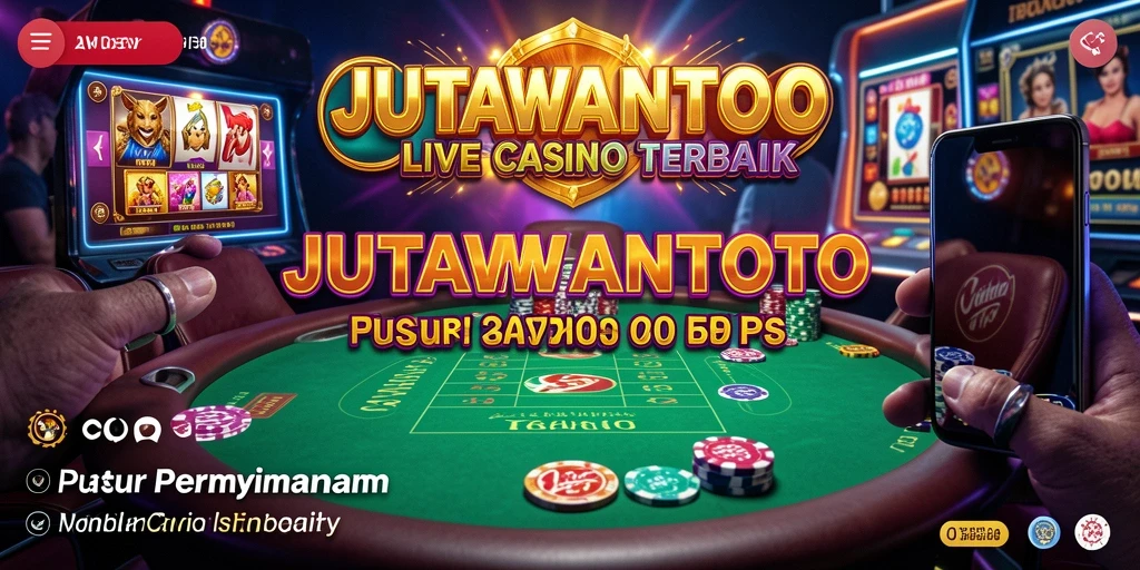 Screenshot JUTAWANTOTO menampilkan dealer profesional dalam game Live Casino.
