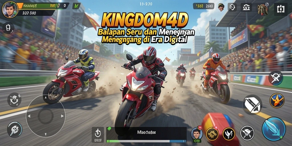 Tampilan gameplay balapan yang menegangkan dari KINGDOM4D.
