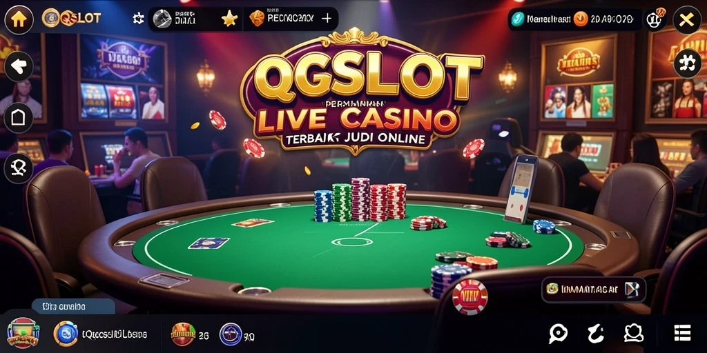 Tampilan gameplay Live Casino yang mendebarkan di QQSLOT.