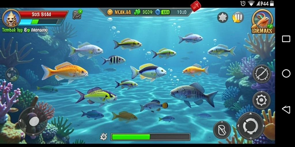 Tampilan gameplay seru dalam permainan Tembak Ikan RR44.