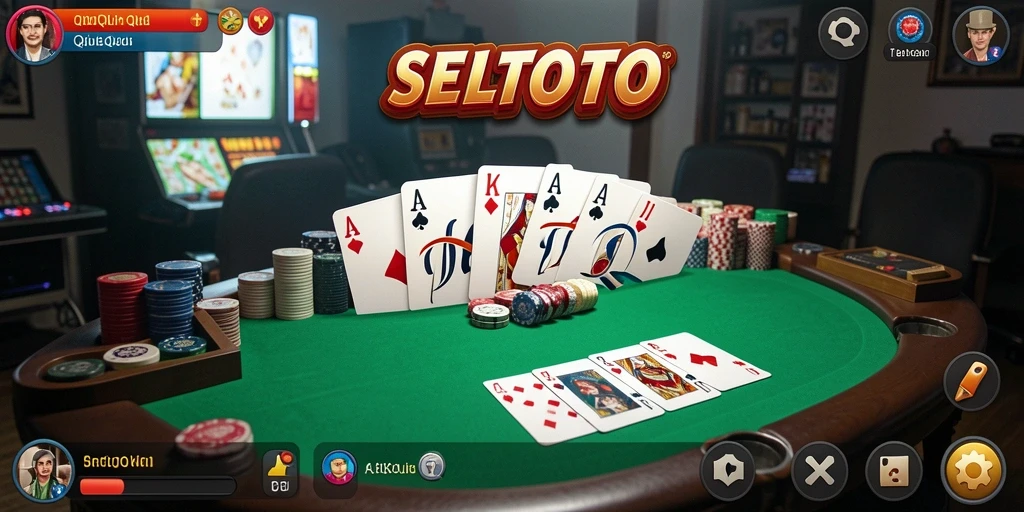 Tampilan gameplay seru di SELTOTO dengan kartu QiuQiu.