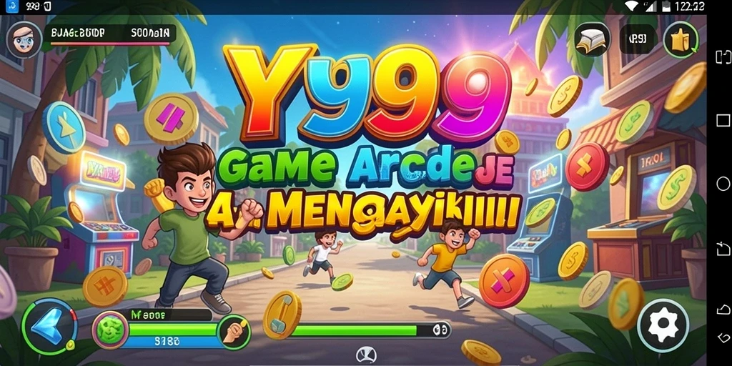 Tampilan gameplay Y89 dengan grafik cerah dan karakter yang menarik.